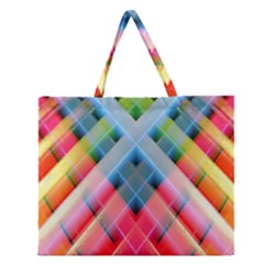 Graphics Colorful Colors Wallpaper Graphic Design Zipper Large Tote Bag by Amaryn4rt