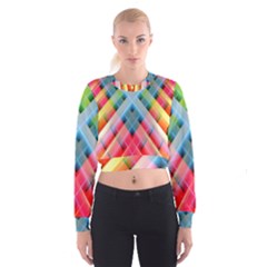 Graphics Colorful Colors Wallpaper Graphic Design Cropped Sweatshirt