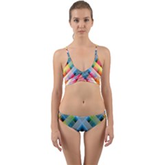 Graphics Colorful Colors Wallpaper Graphic Design Wrap Around Bikini Set by Amaryn4rt