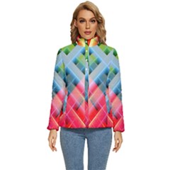 Graphics Colorful Colors Wallpaper Graphic Design Women s Puffer Bubble Jacket Coat