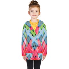 Graphics Colorful Colors Wallpaper Graphic Design Kids  Double Breasted Button Coat