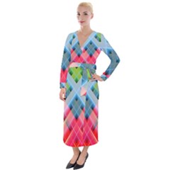 Graphics Colorful Colors Wallpaper Graphic Design Velvet Maxi Wrap Dress