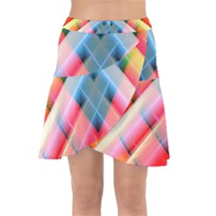 Graphics Colorful Colors Wallpaper Graphic Design Wrap Front Skirt by Amaryn4rt