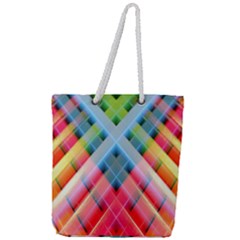 Graphics Colorful Colors Wallpaper Graphic Design Full Print Rope Handle Tote (Large)