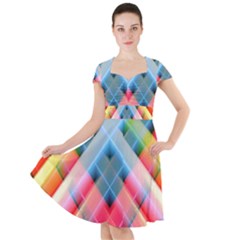 Graphics Colorful Colors Wallpaper Graphic Design Cap Sleeve Midi Dress