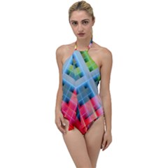 Graphics Colorful Colors Wallpaper Graphic Design Go with the Flow One Piece Swimsuit