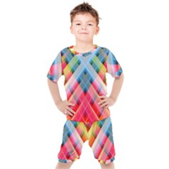 Graphics Colorful Colors Wallpaper Graphic Design Kids  Tee and Shorts Set