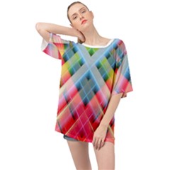 Graphics Colorful Colors Wallpaper Graphic Design Oversized Chiffon Top