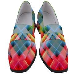 Graphics Colorful Colors Wallpaper Graphic Design Women s Chunky Heel Loafers