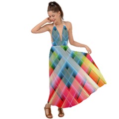 Graphics Colorful Colors Wallpaper Graphic Design Backless Maxi Beach Dress