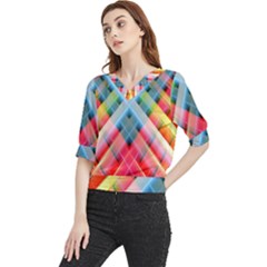 Graphics Colorful Colors Wallpaper Graphic Design Quarter Sleeve Blouse