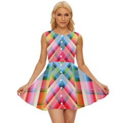 Graphics Colorful Colors Wallpaper Graphic Design Sleeveless Button Up Dress