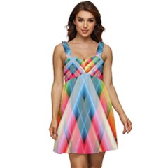 Graphics Colorful Colors Wallpaper Graphic Design Ruffle Strap Babydoll Chiffon Dress