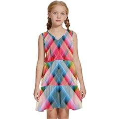 Graphics Colorful Colors Wallpaper Graphic Design Kids  Sleeveless Tiered Mini Dress