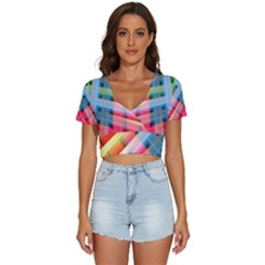 Graphics Colorful Colors Wallpaper Graphic Design V-Neck Crop Top