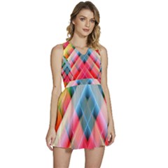 Graphics Colorful Colors Wallpaper Graphic Design Sleeveless High Waist Mini Dress