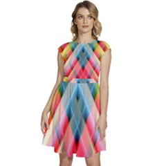 Graphics Colorful Colors Wallpaper Graphic Design Cap Sleeve High Waist Dress