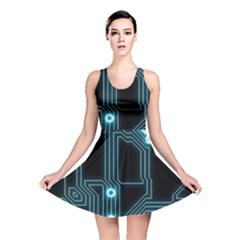 A Completely Seamless Background Design Circuitry Reversible Skater Dress by Amaryn4rt