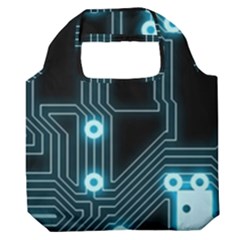 A Completely Seamless Background Design Circuitry Premium Foldable Grocery Recycle Bag by Amaryn4rt