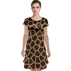 Giraffe Animal Print Skin Fur Cap Sleeve Nightdress by Amaryn4rt
