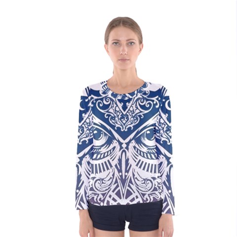 Owl Women s Long Sleeve Tee by Amaryn4rt