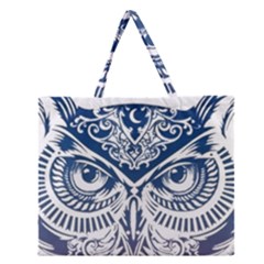 Owl Zipper Large Tote Bag by Amaryn4rt
