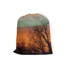 Twilight Sunset Sky Evening Clouds Drawstring Pouch (large) by Amaryn4rt