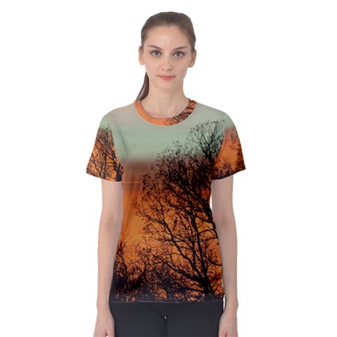 Twilight Sunset Sky Evening Clouds Women s Sport Mesh Tee by Amaryn4rt