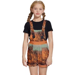 Twilight Sunset Sky Evening Clouds Kids  Short Overalls by Amaryn4rt