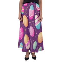 Easter Eggs Egg Flared Maxi Skirt