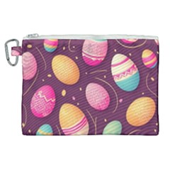 Easter Eggs Egg Canvas Cosmetic Bag (xl) by Ravend