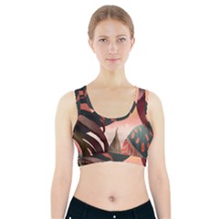 Leaves Foliage Plants Sports Bra With Pocket