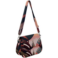 Leaves Foliage Plants Saddle Handbag by Ravend