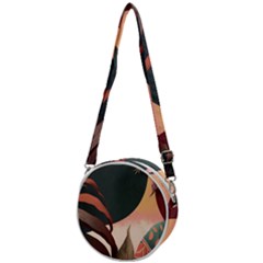 Leaves Foliage Plants Crossbody Circle Bag by Ravend