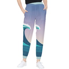 Tsunami Tidal Wave Wave Minimalist Ocean Sea 4 Women s Tapered Pants