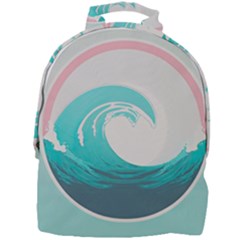 Tidal Wave Ocean Sea Tsunami Wave Minimalist Mini Full Print Backpack by Wegoenart