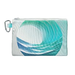 Tsunami Tidal Wave Wave Minimalist Ocean Sea 2 Canvas Cosmetic Bag (large) by Wegoenart