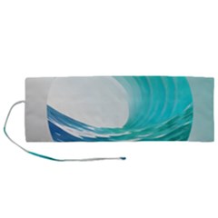 Tsunami Tidal Wave Wave Minimalist Ocean Sea 2 Roll Up Canvas Pencil Holder (m)