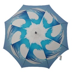 Wave Tsunami Tidal Wave Ocean Sea Water Hook Handle Umbrellas (large) by Wegoenart