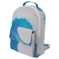Wave Tsunami Tidal Wave Ocean Sea Water Flap Pocket Backpack (small)