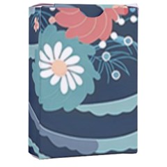 Waves Flowers Pattern Water Floral Minimalist Playing Cards Single Design (rectangle) With Custom Box