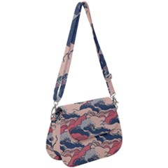 Waves Ocean Sea Water Pattern Rough Seas Saddle Handbag