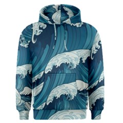 Waves Ocean Sea Pattern Water Tsunami Rough Seas Men s Core Hoodie by Wegoenart