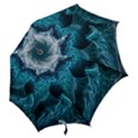 Tsunami Waves Ocean Sea Water Rough Seas Blue Hook Handle Umbrellas (Small) View2