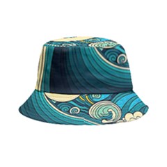 Waves Ocean Sea Abstract Whimsical Abstract Art 3 Bucket Hat