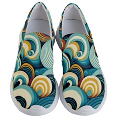 Waves Ocean Sea Abstract Whimsical Abstract Art 6 Women s Lightweight Slip Ons by Wegoenart