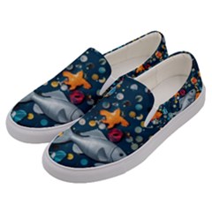 Confetti Ocean Themed Tropical Background Wallpaper 2 Men s Canvas Slip Ons by Wegoenart