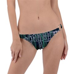 Printed Circuit Board Circuits Ring Detail Bikini Bottoms by Celenk