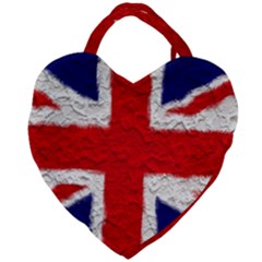 Union Jack Flag National Country Giant Heart Shaped Tote