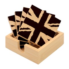 Union Jack Flag National Country Bamboo Coaster Set by Celenk